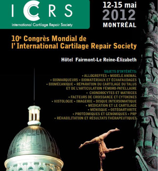 10e Congrès mondial de l’International Cartilage Repair Society