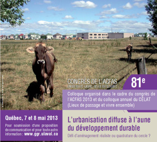 ACFAS 2013 - L'urbanisation diffuse à l'aune du développement durable: défi d'aménagemnt réaliste ou quadrature?