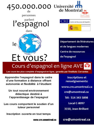 Cours d'espagnol en ligne AVE