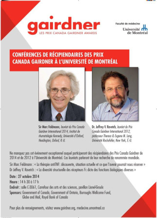 Conférences de récipiendaires des Prix Canada Gairdner