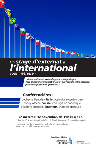 Conférence sur les stages d'externat à l'international