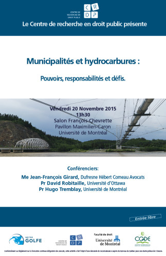 Municipalités et hydrocarbures : pouvoirs, responsabilités et défis