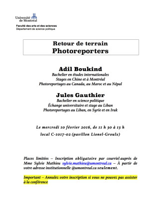 Présentation de photoreportages