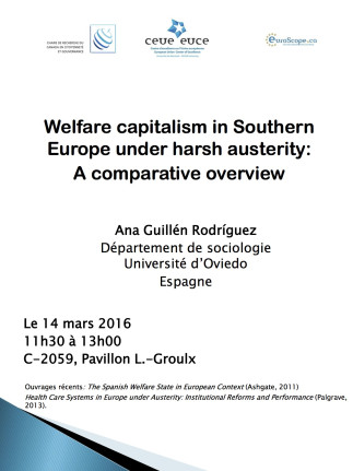 Welfare capitalism in Southern Europe under harsh austerity : a comparative overview.
