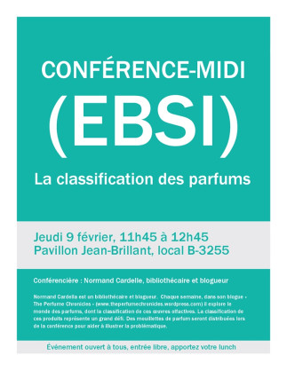 EBSI - Conférence midi : La classification des parfums