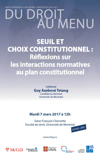 Seuil et choix constitutionnel : réflexions sur les interactions normatives au plan constitutionnel