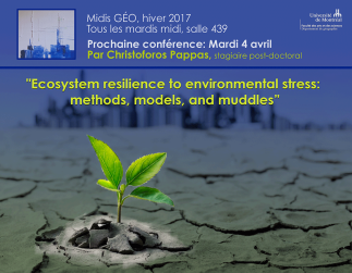 Les MIDIS-GÉO: 'Ecosystem resilience to environmental stress: methods, models, and muddles”