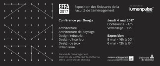 Exposition des finissants de la Faculté de l'aménagement: Conférence d'ouverture de Marie-Josée Lamothe de Google Canada