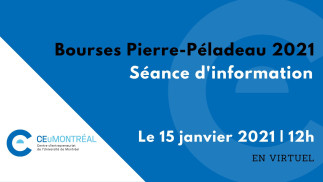 Séance d'information - Bourses Pierre-Péladeau 2021