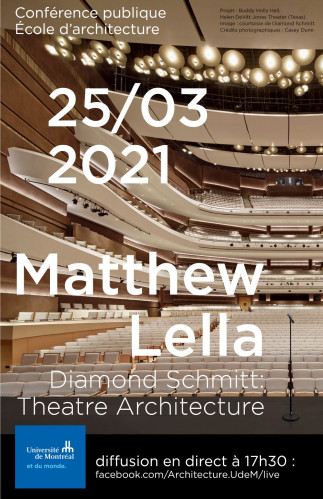Matthew Lella (Diamond Schmitt, Arch.) sur l'architecture des salles de spectacle