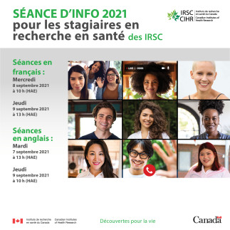 Séance d'information 2021 pour les stagiaires en recherche en santé des IRSC