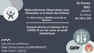 Impacts directs et indirects de la COVID-19 sur les soins de santé pédiatriques