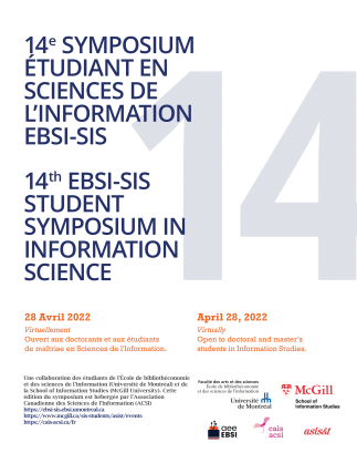 14e Symposium Étudiant en sciences de l'information EBSI-SIS
