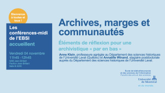 Archives, marges et communautés : éléments de réflexion pour une archivistique « par en bas ».