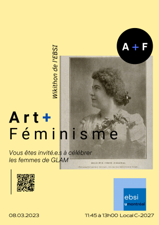Wikithon Art et féminisme sur les femmes des bibliothèques, des archives et des musées
