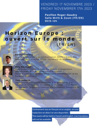 INVITATION | Événement Horizon Europe, avec Mary Kavanagh (Commission européenne)