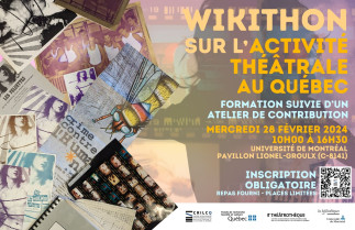 Wikithon sur l'activité théâtrale au Québec
