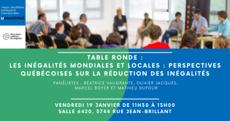Les inégalités mondiales et locales : perspectives québécoises sur la réduction des inégalités