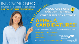 Recrutement pour le parcours entrepreneurial Innovinc.RBC