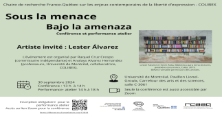 Conférence et performance atelier de l'artiste cubain Lester Álvarez