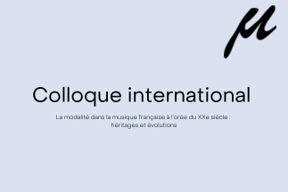 Colloque international