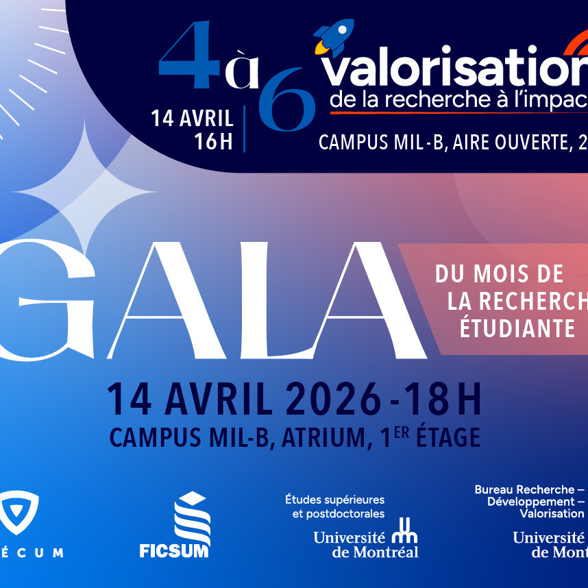 Gala du Mois de la recherche étudiante (MRE) du FICSUM